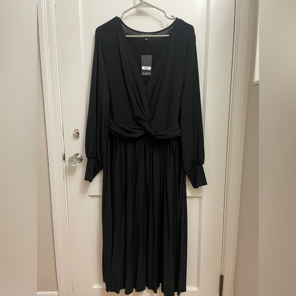 Eloquii Black Long Sleeve Dress